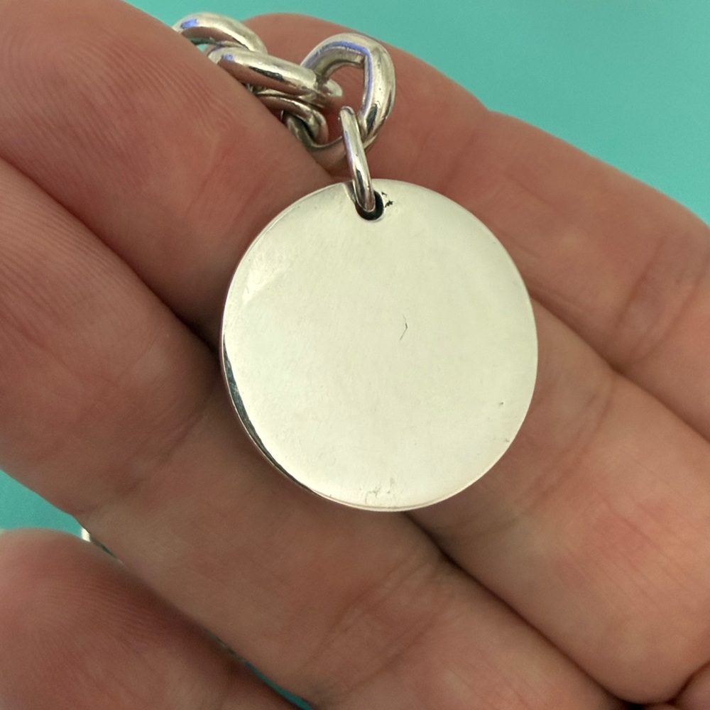 9” LARGE Tiffany & Co. Please Return To Tiffany Round Tag Bracelet - Picture 8 of 14
